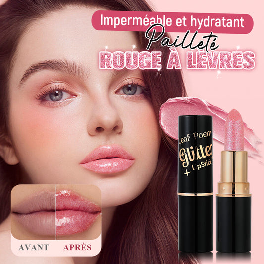 🔥 Offre Spéciale du Jour : 1 Acheté = 1 Offert ! 💄✨ Rouge à Lèvres Pailleté, Waterproof & Hydratant 🌟