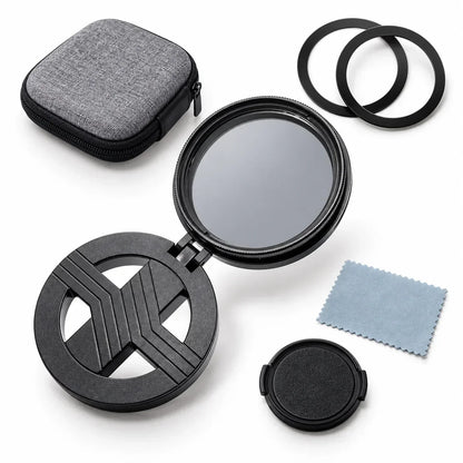 🔥-50% DE RÉDUCTION✨Kit filtres magnétiques 52mm📱13 filtres, support pliable pour appareil photo téléphone