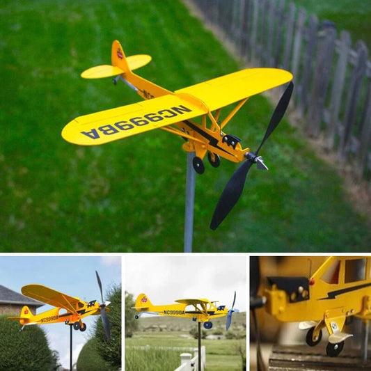 【Gorąca sprzedaż】Piper J3 Cub Samolot Weathervane - Prezenty dla miłośników latania