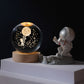 🪐✨ 50 % de réduction ⚡ Veilleuse en cristal gravé 3D – Galaxie, Système solaire ou Saturne dans une sphère lumineuse ! Socle en bois, idéal comme cadeau 🌌🎁