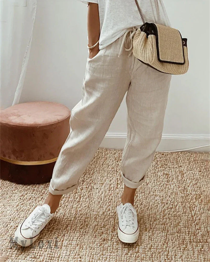 📢📢60 % de réduction !! ⏰ Pantalon Décontracté en Coton et Lin pour Femme – Élégant, Respirant & Polyvalent ✨☀️