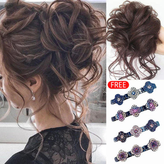 💗Dernier jour ! Un acheté, un offert + cadeau gratuit ! 💗Extensions de cheveux bouclés Muffled