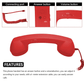 🔥🎄PROMO 50% ! Combiné téléphonique rétro 📞 Design vintage nostalgique, haut-parleur HD, connexion Type-C pour appels stylés ✨