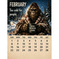 🦶📅 Calendrier 2027 La vie quotidienne du Bigfoot, illustrations originales, décoration murale tendance