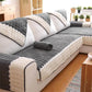 🛋️ 50% DE RÉDUCTION! 🧵 Housse de Canapé Antidérapante en Velours Côtelé – Colour Block avec Dentelle, Douce & Ajustement Universel 🏠