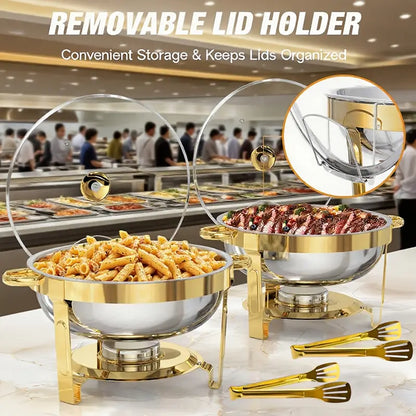 ✨✅Ensemble de buffet en acier inoxydable avec réchauds✈️livraison gratuite