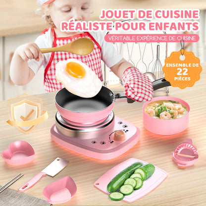 🎁[Meilleur cadeau pour un enfant]🍳Jouets mini-cuisine pour enfants - 22 PCS Set