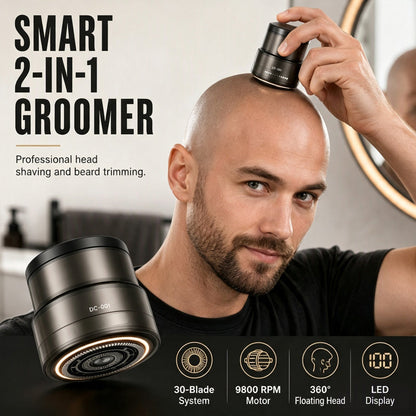 🔥-50% DE RÉDUCTION✨Tondeuse homme 2-en-1💈Tête flottante 360°, rasage crâne & entretien barbe