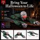 👻🛒 -50% ! 🎃Figurine d’Halloween Fantôme Rampant – Yeux Lumineux, Son Effrayant & Posture Ajustable