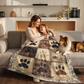 🐾🔥50% DE RÉDUCTION ! Couverture flanelle motif pattes, ultra douce, réconfortante pour canapé🛋️