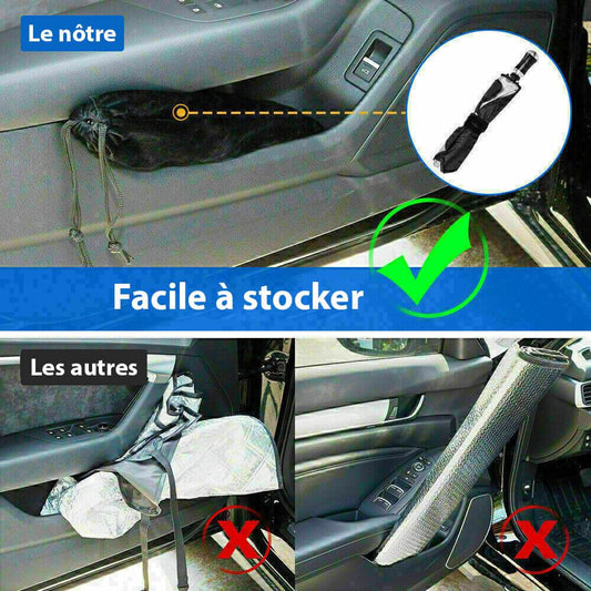 Parapluie de Voiture Pliable - Protection contre la Chaleur et les UV ☀️☂️ - Idéal pour Garder Votre Voiture au Frais!