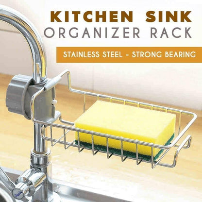 🔥50% DE RÉDUCTION !🚰Étagère de Rangement pour Évier de Cuisine ✨Gain de Place, Installation Simple, Résistante à l’Eau🧽