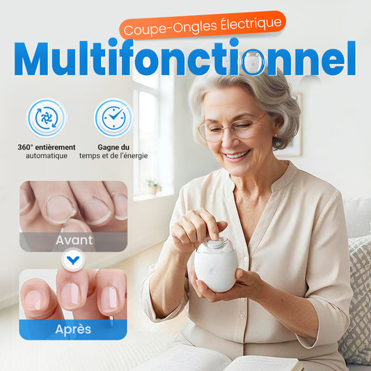 🔥 50% DE RÉDUCTION ! ✨ Ponceuse à Ongles Auto - 3 Vitesses Réglables, Silencieuse, LED Integrée pour Soin Précise 💅✨