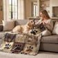 🐾🔥50% DE RÉDUCTION ! Couverture flanelle motif pattes, ultra douce, réconfortante pour canapé🛋️