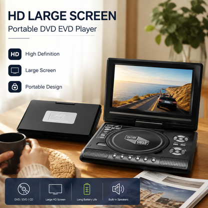 🔥📺‑50% ! Lecteur DVD portable 7,8’’ HD, 50 000 ventes ! Rechargeable multi‑formats voyage