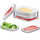 📢📢50 % DE RÉDUCTION !! ⏰Boîtes de conservation alimentaire réutilisables 3 étages avec couvercle transparent pour réfrigérateur