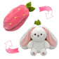 🍓 Promotion Éclair 🍓 Strawberry Bunny se transforme en petit lapin 🎀 Peluche fruitée trop mignonne 🐰