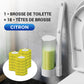 🏆✨Ensemble de Brosse à Toilettes avec Têtes de Remplacement Jetables