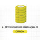 🏆✨Ensemble de Brosse à Toilettes avec Têtes de Remplacement Jetables