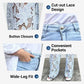 📢📢Grandes soldes !⏰Jeans en denim patchwork dentelle tendance