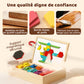 🔥 50% DE RÉDUCTION ! ✨ Puzzle Magnétique en Bois - 180 Pièces Géométriques, Apprentissage STEM, Boîte de Rangement Portable 🧲🧩
