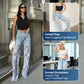 📢📢Grandes soldes !⏰Jeans en denim patchwork dentelle tendance