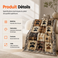 🐾🔥50% DE RÉDUCTION ! Couverture flanelle motif pattes, ultra douce, réconfortante pour canapé🛋️