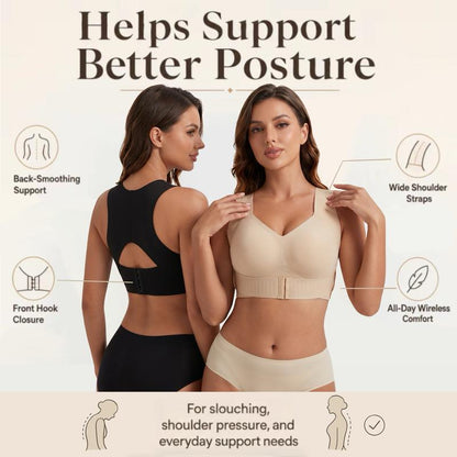 💕☀️ Soutien-gorge sans armatures AlignLift redresseur de posture, ultra confort respirant adapté aux chaudes journées d'été ✨