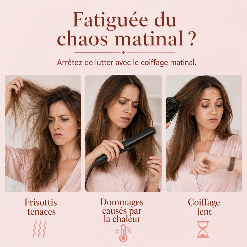 🔥‑50% Réduction ! Brosse de coiffage intelligente 💇‍♀️ Lissage facile, cheveux doux, idéal pour coiffer rapidement ✨