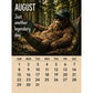 🦶📅 Calendrier 2027 La vie quotidienne du Bigfoot, illustrations originales, décoration murale tendance