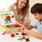 🔥 50% DE RÉDUCTION ! ✨ Puzzle Magnétique en Bois - 180 Pièces Géométriques, Apprentissage STEM, Boîte de Rangement Portable 🧲🧩