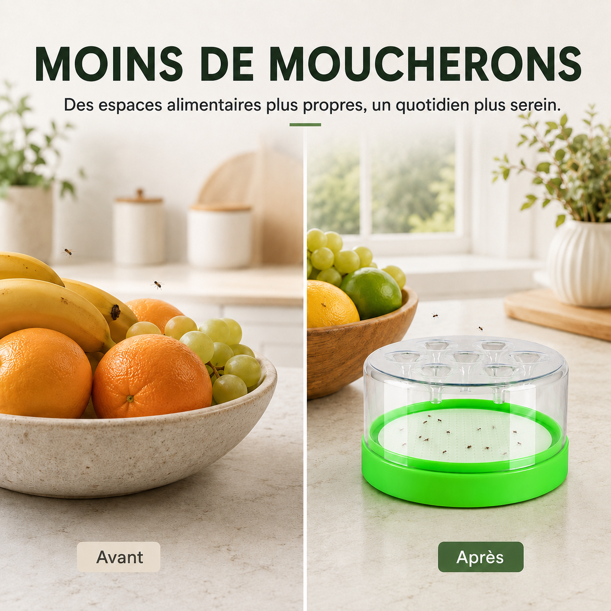 🌿💚 Piège à moucherons sans énergie, lavable et réutilisable ✅