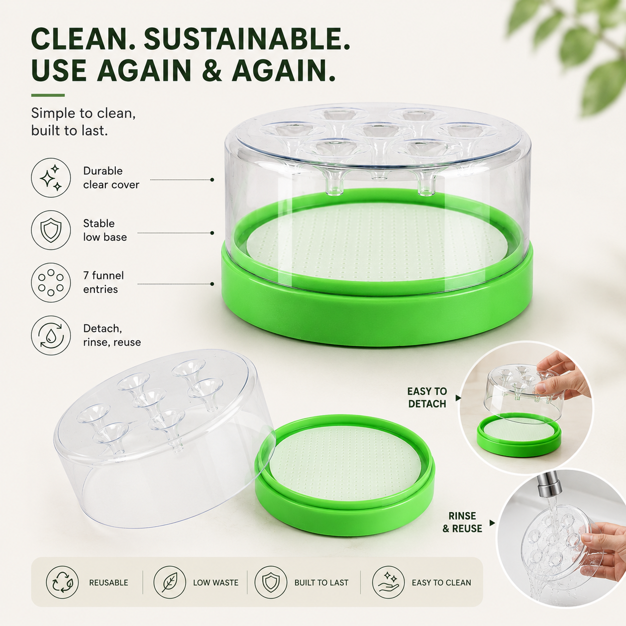 🌿💚 Piège à moucherons sans énergie, lavable et réutilisable ✅