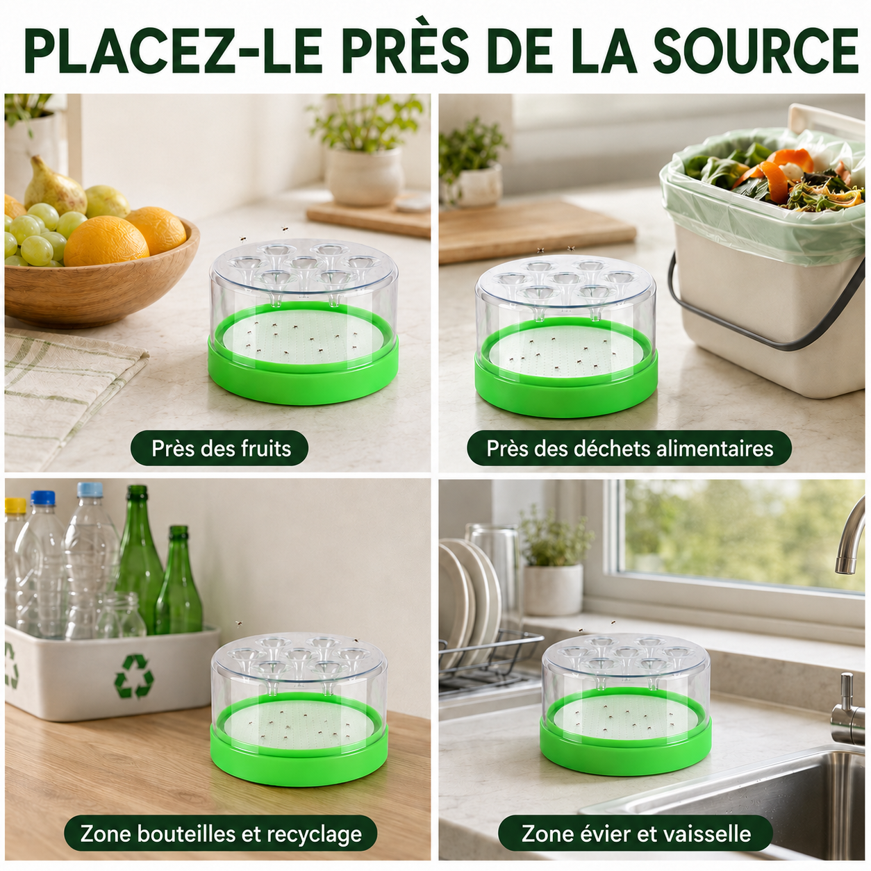 🌿💚 Piège à moucherons sans énergie, lavable et réutilisable ✅