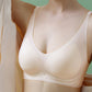 Soutien-gorge Respirant sans Armature en Soie Glacée et Latex à Soutien Souple pour Femmes