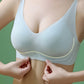 Soutien-gorge Respirant sans Armature en Soie Glacée et Latex à Soutien Souple pour Femmes