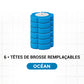 🏆✨Ensemble de Brosse à Toilettes avec Têtes de Remplacement Jetables