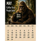 🦶📅 Calendrier 2027 La vie quotidienne du Bigfoot, illustrations originales, décoration murale tendance