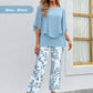 🔥 Ensemble pantalon imprimé et top à col ras du cou