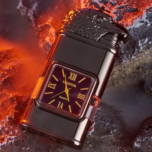 🔥Dernier jour 49% de réduction🔥 Briquet coupe-vent, montre-bracelet vintage, lampe de poche à jet de flamme