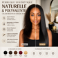 🔥‑50% OFFRE LIMITÉE👩‍🦰 Perruque frontale droite soie, compacte et naturelle, confortable à porter au quotidien ✨