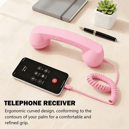 🔥🎄PROMO 50% ! Combiné téléphonique rétro 📞 Design vintage nostalgique, haut-parleur HD, connexion Type-C pour appels stylés ✨