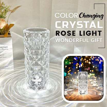 🎁50% de réduction🎁Lampe en cristal Touch Rose