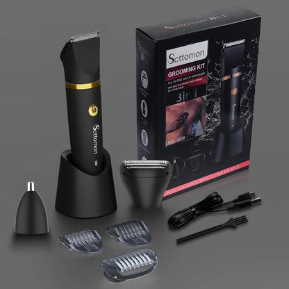 ✨‑50% OFF✨ Kit tondeuse 3‑en‑1 homme 🧔 Coupe & rasage tout‑en‑un, compact, idéal pour soin barbe à la maison ⚡