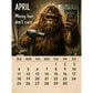 🦶📅 Calendrier 2027 La vie quotidienne du Bigfoot, illustrations originales, décoration murale tendance
