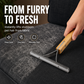 🐶Outil anti‑poils d’animaux à manche long ✨Grattage efficace tapis, moquettes et sièges auto 🧹