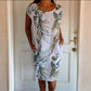 🌷Vente de printemps 53% de réduction🍀Robe à col rond à imprimé botanique pour femmes