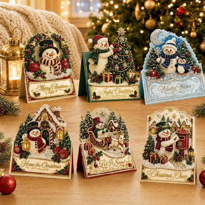 🎅 Vente exceptionnelle de Noël 💞 Plus de 50 000 exemplaires vendus ! ✨ Lot de 6 cartes de vœux de Noël 3D à réaliser soi-même