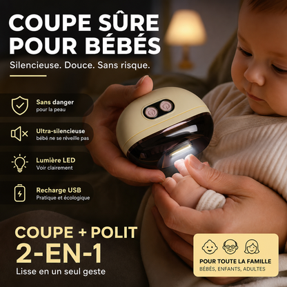 ✂️ 50 % DE RÉDUCTION EN CE MOMENT ! 💅Coupe-ongles et polisseur électrique intelligent 2-en-1🌟
