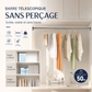🛏️🪝 Tringle extensible sans trou | Réglable à volonté, montage rapide sans outil, adapté salle de bain et fenêtres ✅